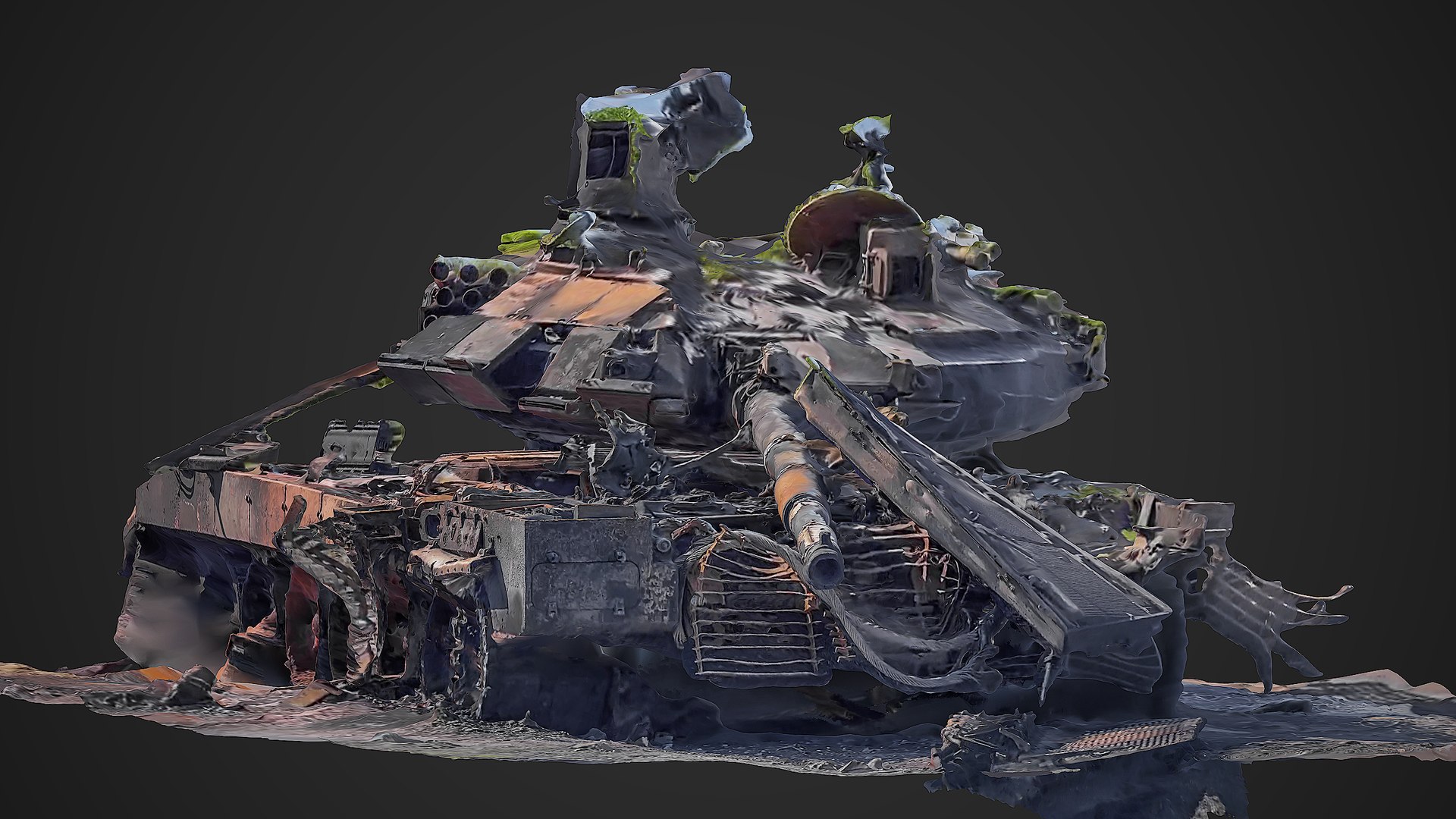 T-90M Destroyed model - TurboSquid 1900892