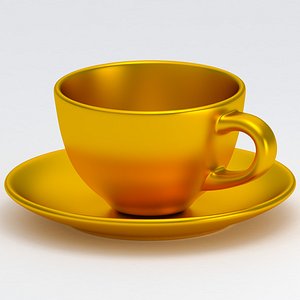 Tea Cup Gold model