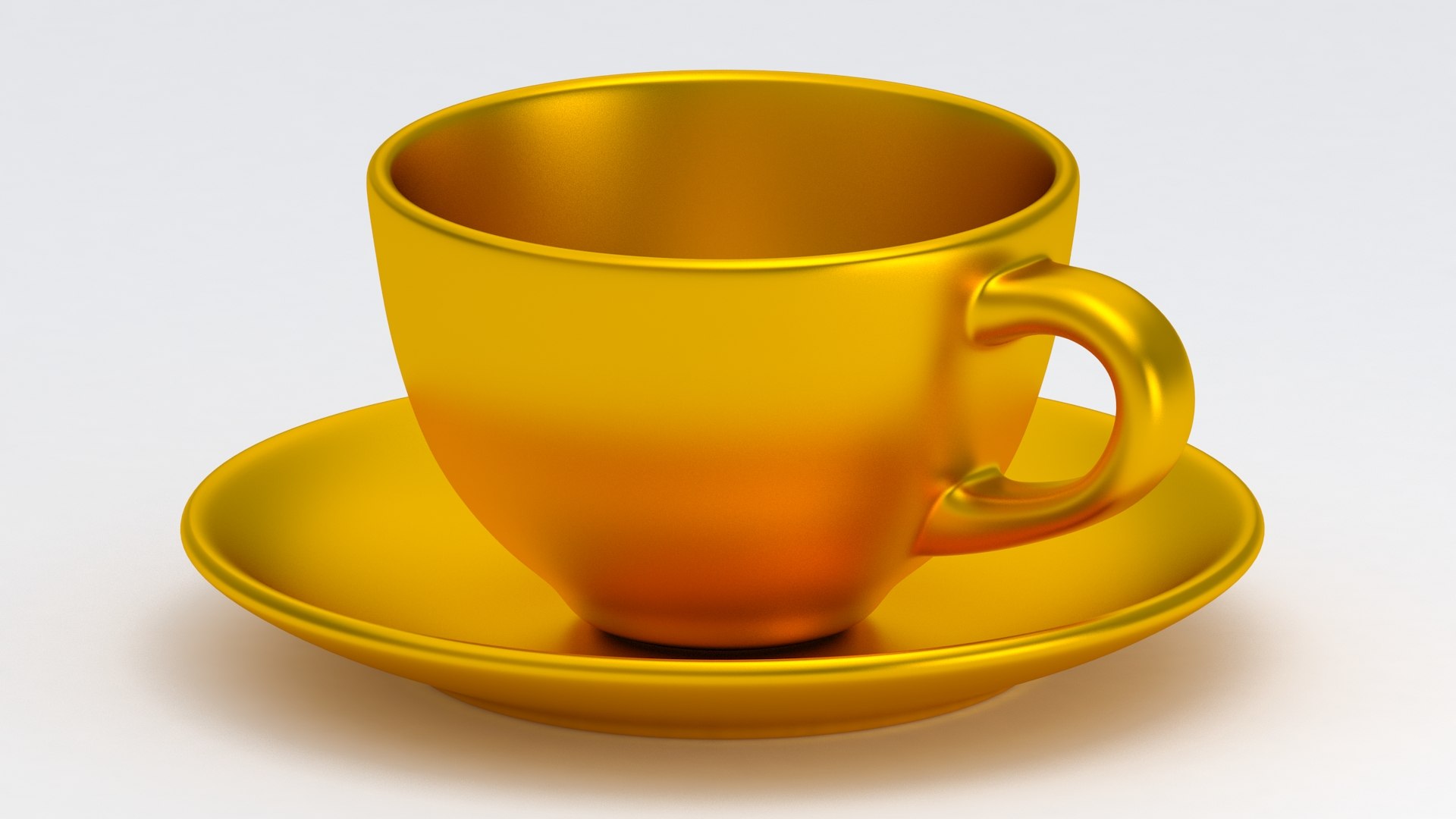 Tea Cup Gold Model - TurboSquid 2345530