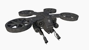 SciFi Military Drone J09 Black Camo - War Vehicle Fantasy