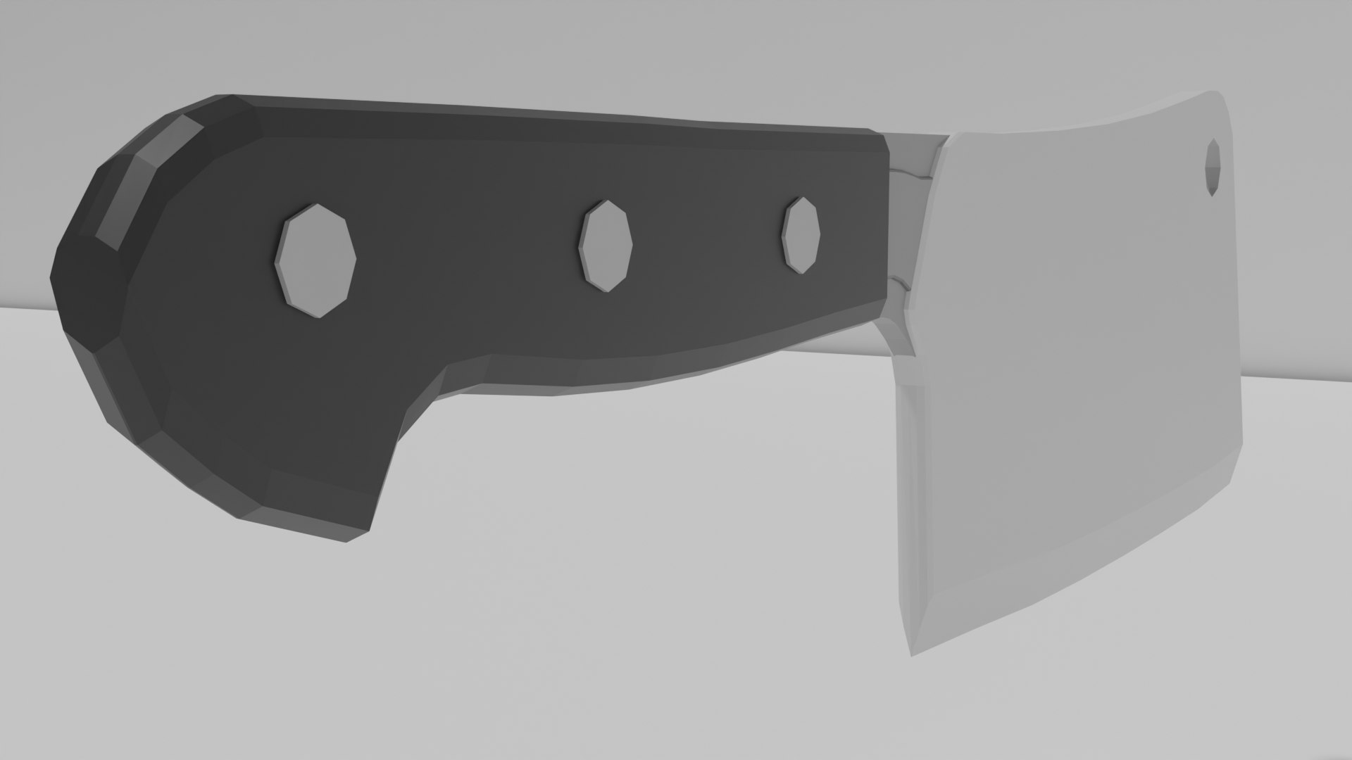 Free 3D Low Poly Cleaver Knife Model - TurboSquid 2414947