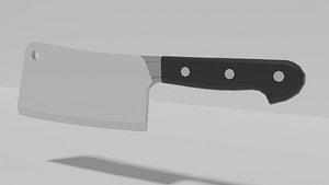 3D Low poly Cleaver Knife model