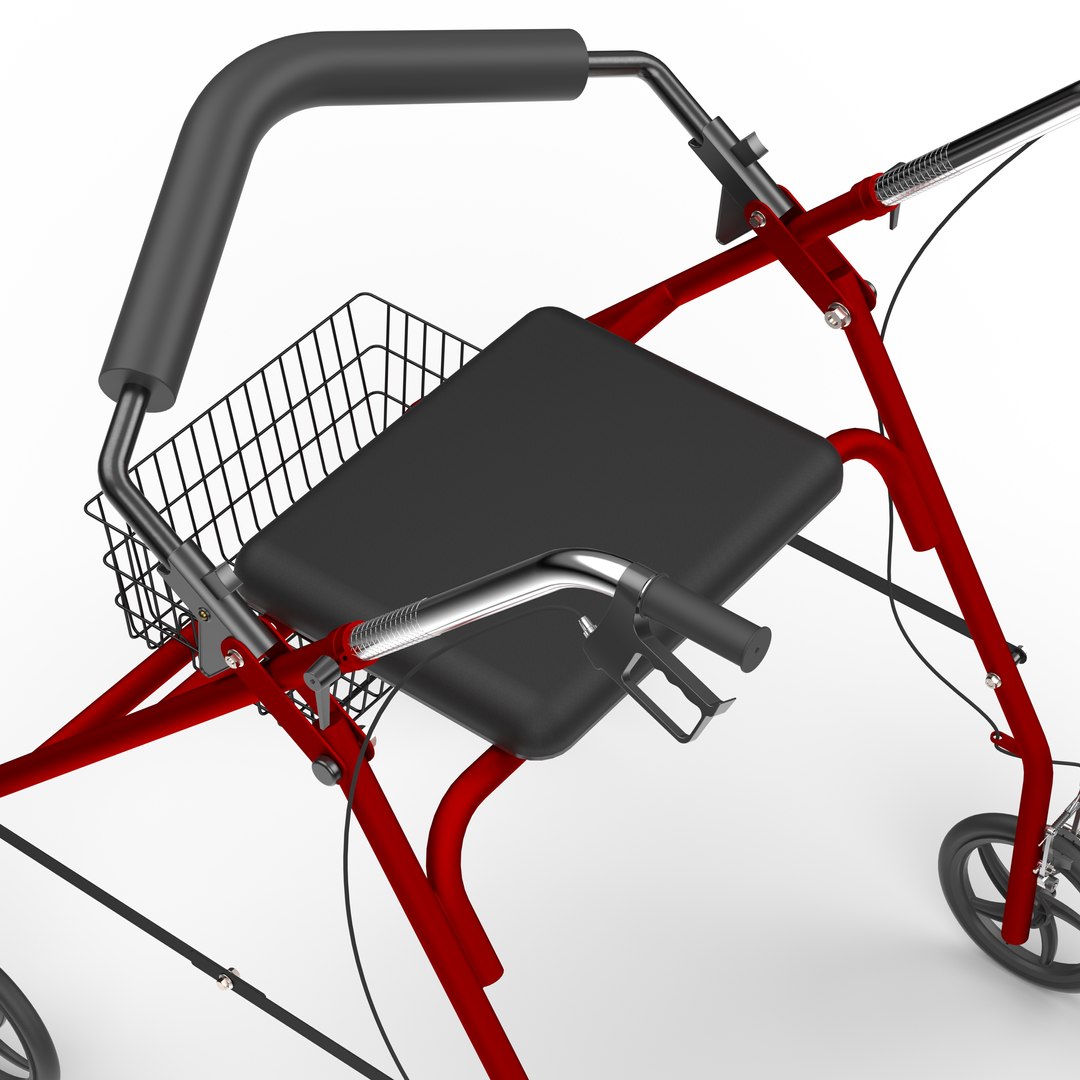 3D Medical Walker Four wheel Rollator model https://p.turbosquid.com/ts-thumb/Zs/TSURE3/U2/walkertipalertportfolio4/jpg/1762345342/1920x1080/fit_q87/ae6d7160f218dfac1521ccc3a32556a9a6d52b71/walkertipalertportfolio4.jpg