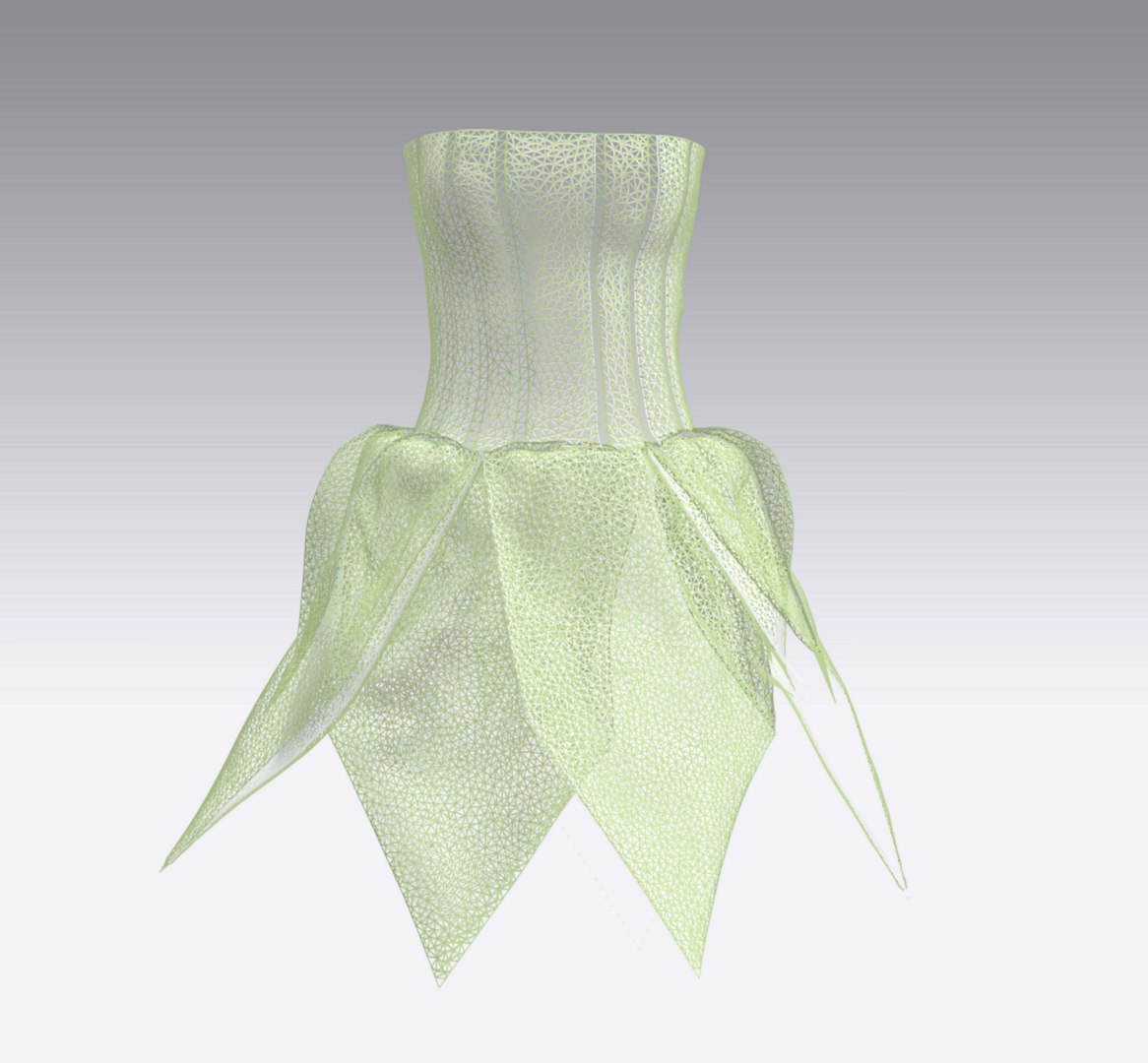 Floral Lace Dress 3D Model - TurboSquid 2233967