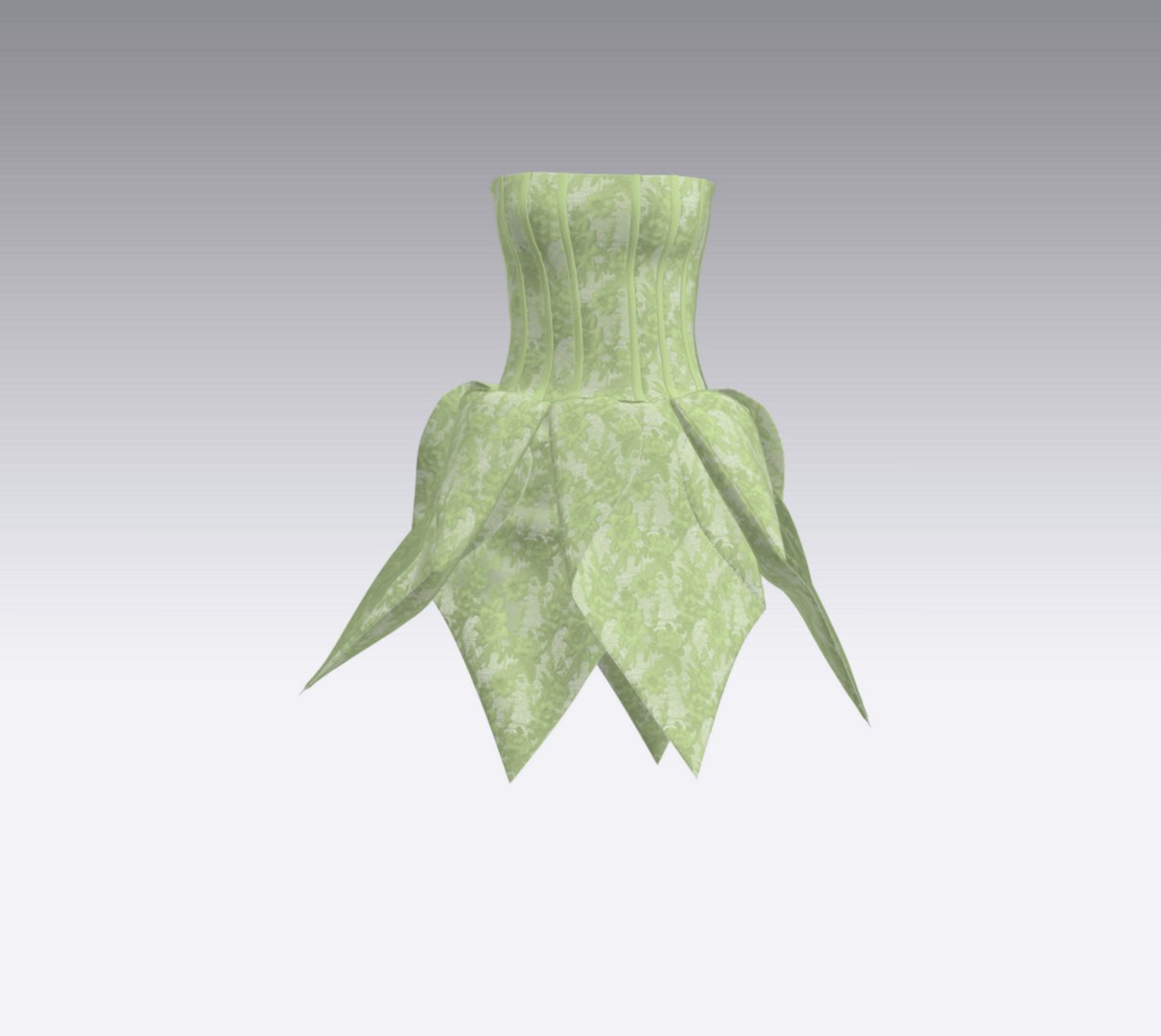 Floral Lace Dress 3D Model - TurboSquid 2233967