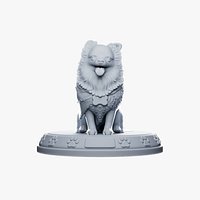 Pomeranian Dog Statue STL