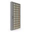 Modern Design White Metal Steel Door with Glass Details model 3D model