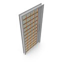 Modern Design White Metal Steel Door with Glass Details model