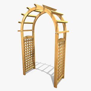 3d model arbor pergola lattice