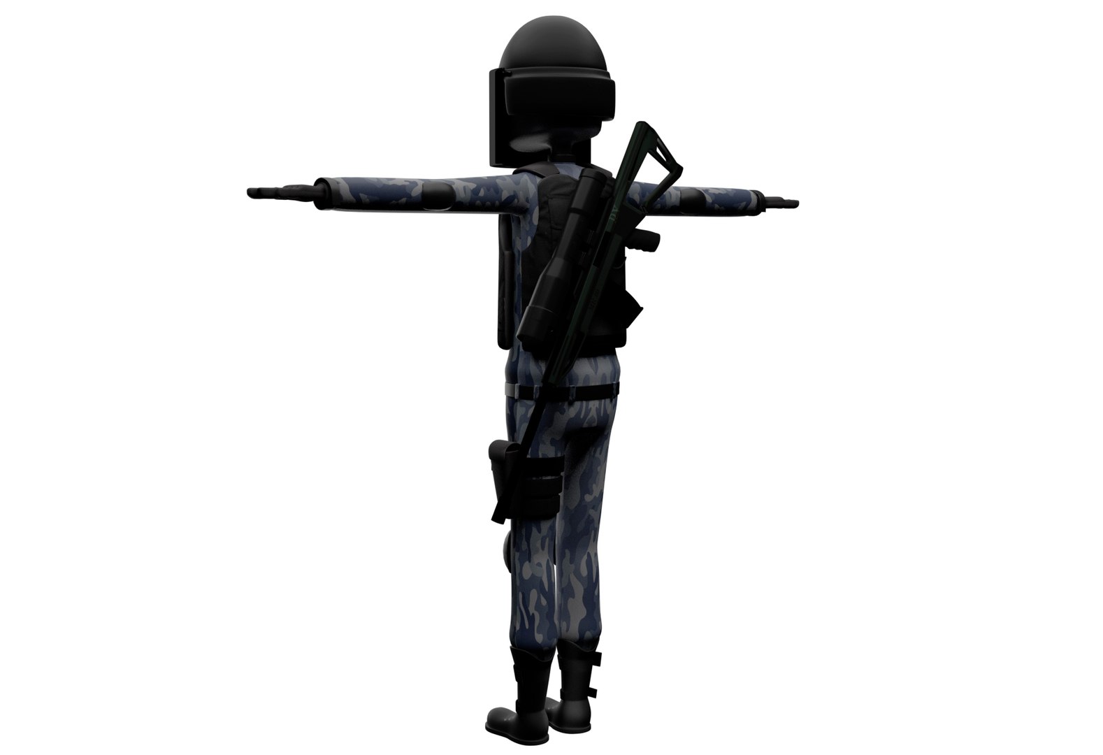 3D Cartoon Police Riot Officer - TurboSquid 1489862