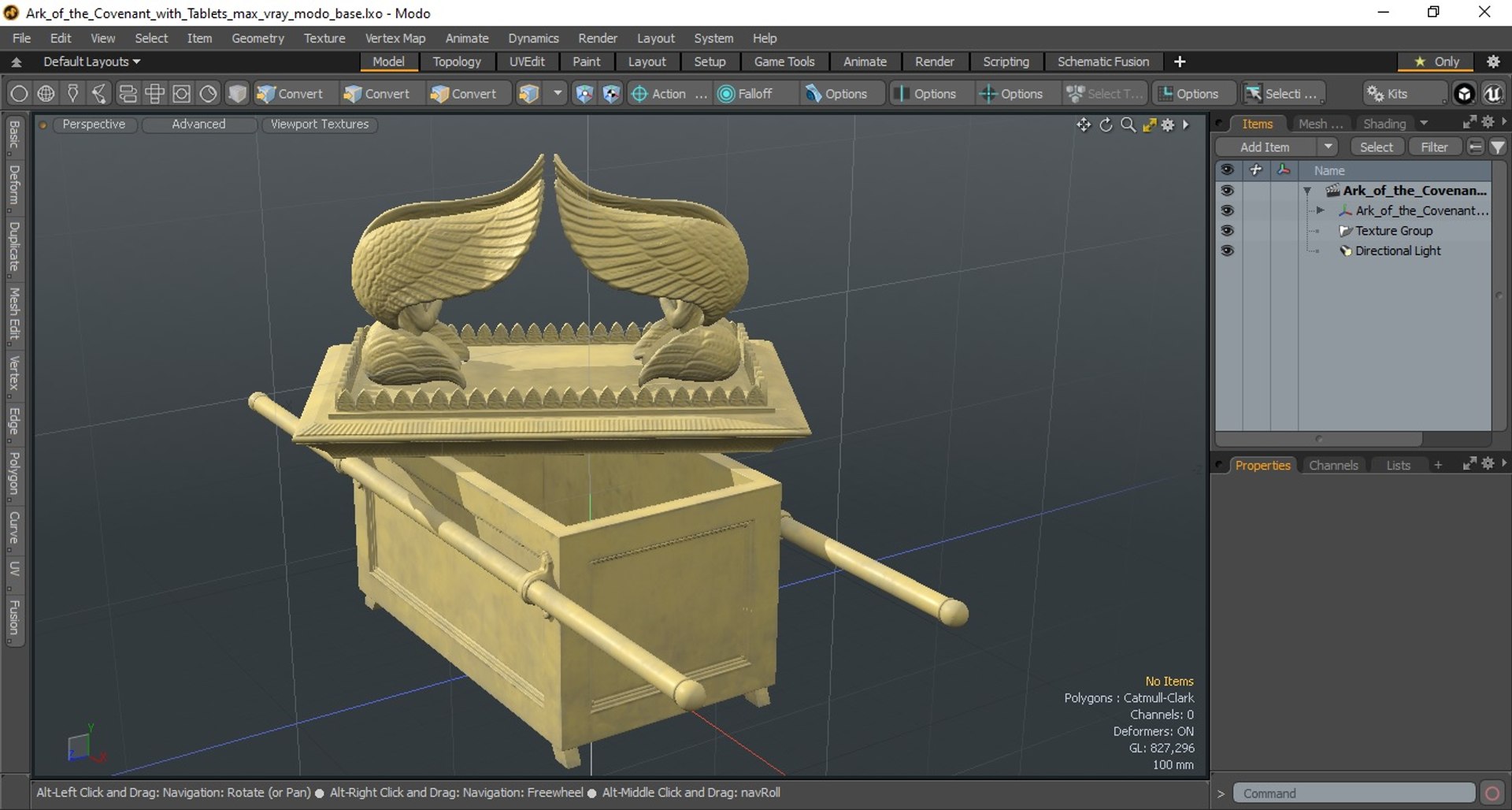 3D Ark Of The Covenant With Tablets Model - TurboSquid 2290784