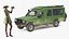 Toyota Land Cruiser Safari Rigged mit Dark Skin Black Woman Collection