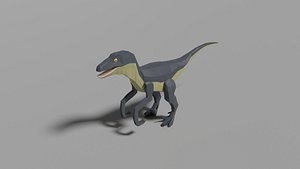 3D Low-poly Velociraptor model