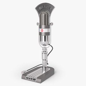 Studio Ribbon Retro Microphone on a Stand