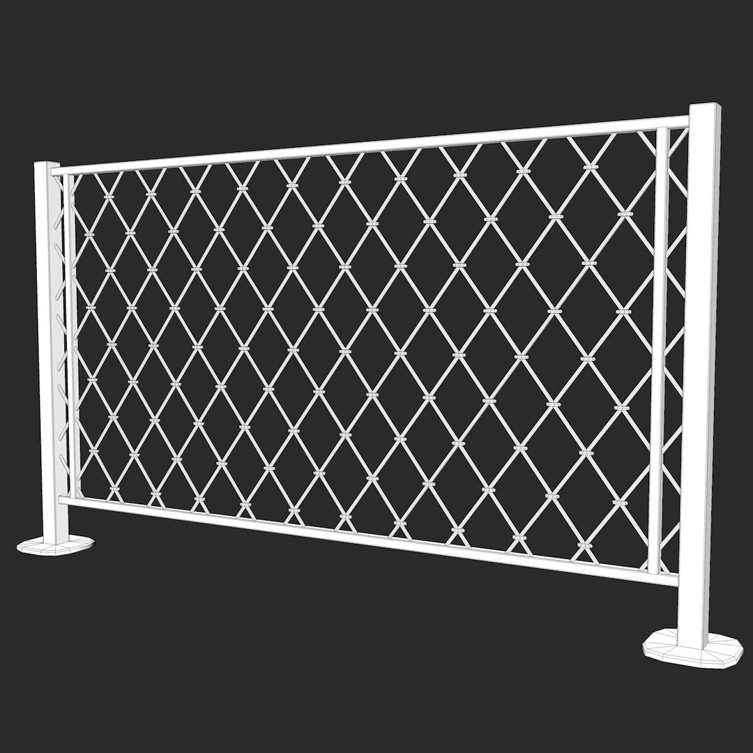 Metal Fence 3d Model