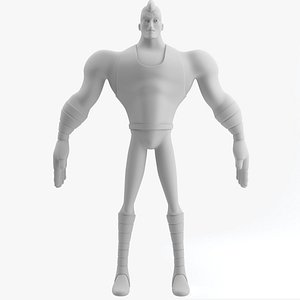 3d model man cartoon