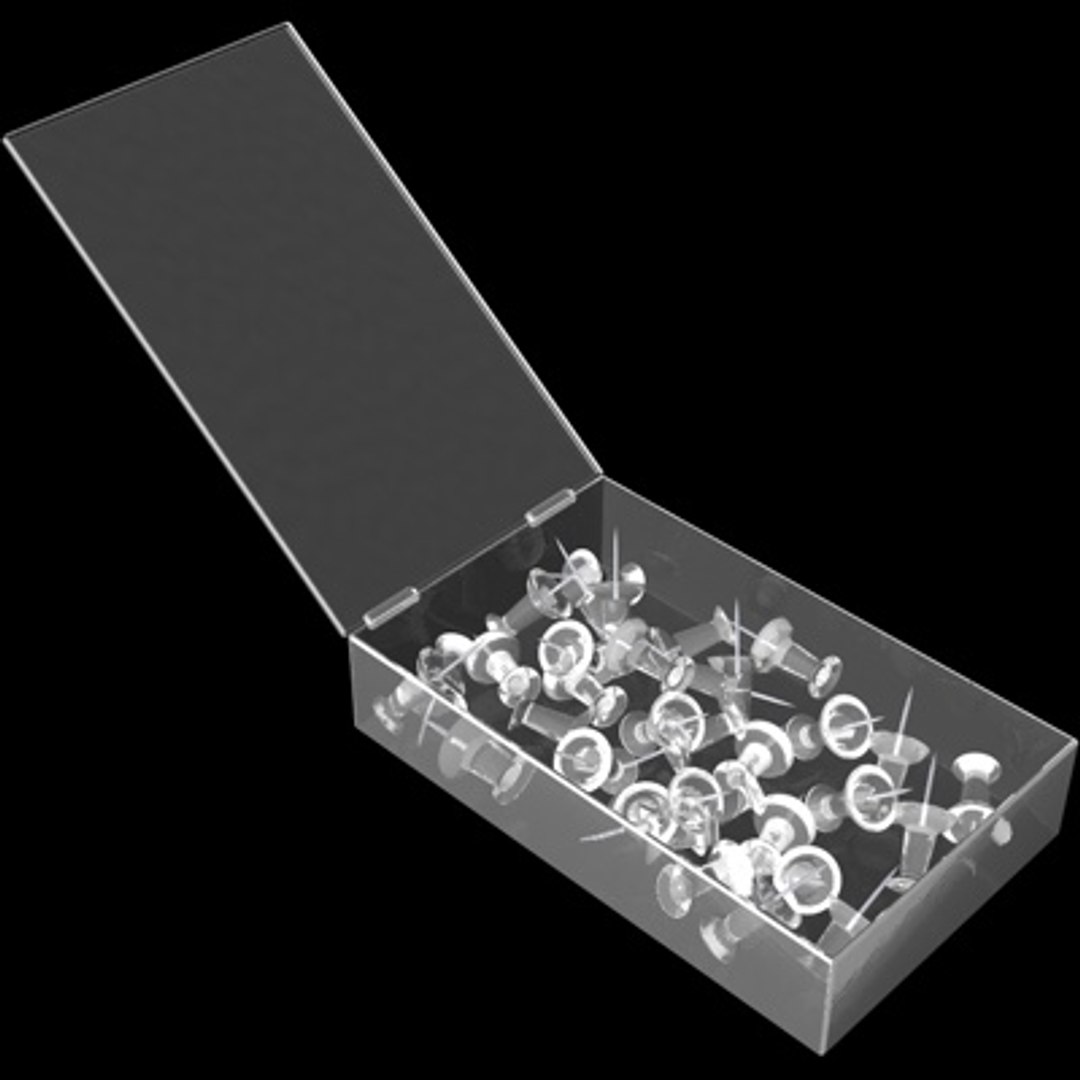 box pushpins 3d model