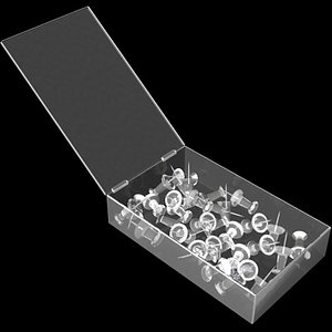 box pushpins 3d model