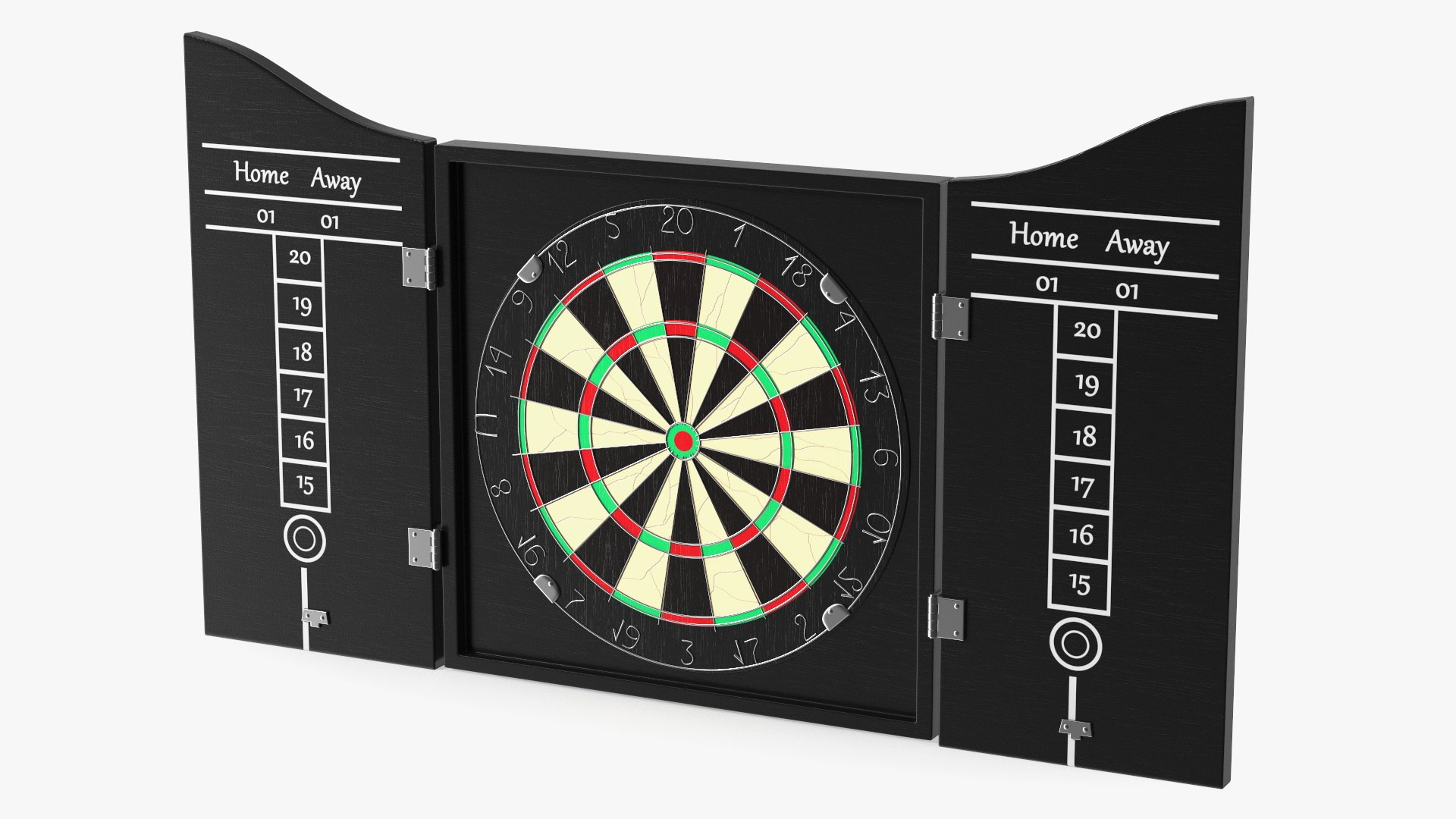 Dartboard Cabinet Set 3D model preview