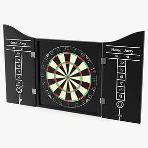 Dartboard Cabinet Set 3D model