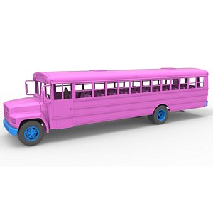 School bus for Figure 8 racing Version 2 Scale 1 to 25 3D model