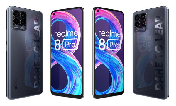 Realme 8 Pro Black 3D