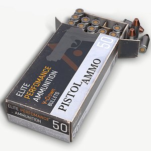 Pistol Ammo PBR Game Ready
