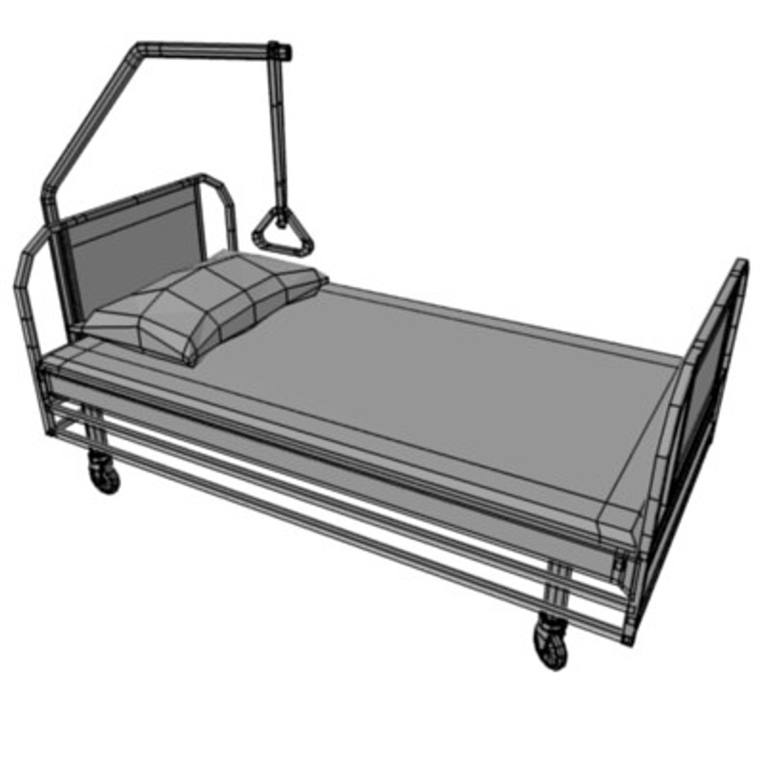 3d hospital beds model