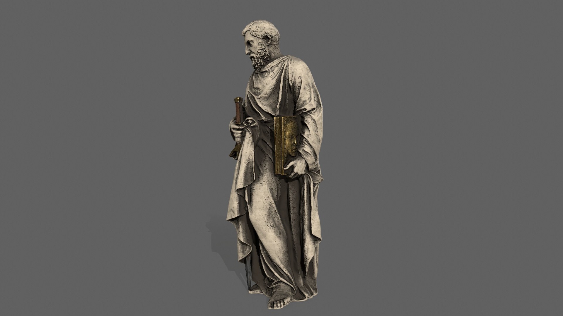 Old Man Statue 3D TurboSquid 1970730