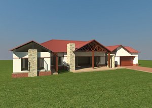 home corrugated iron 3d max