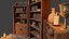 Medieval Bookcases Scene Asset 3D model