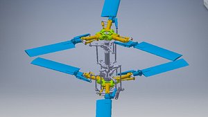 3D helicopter rotor model