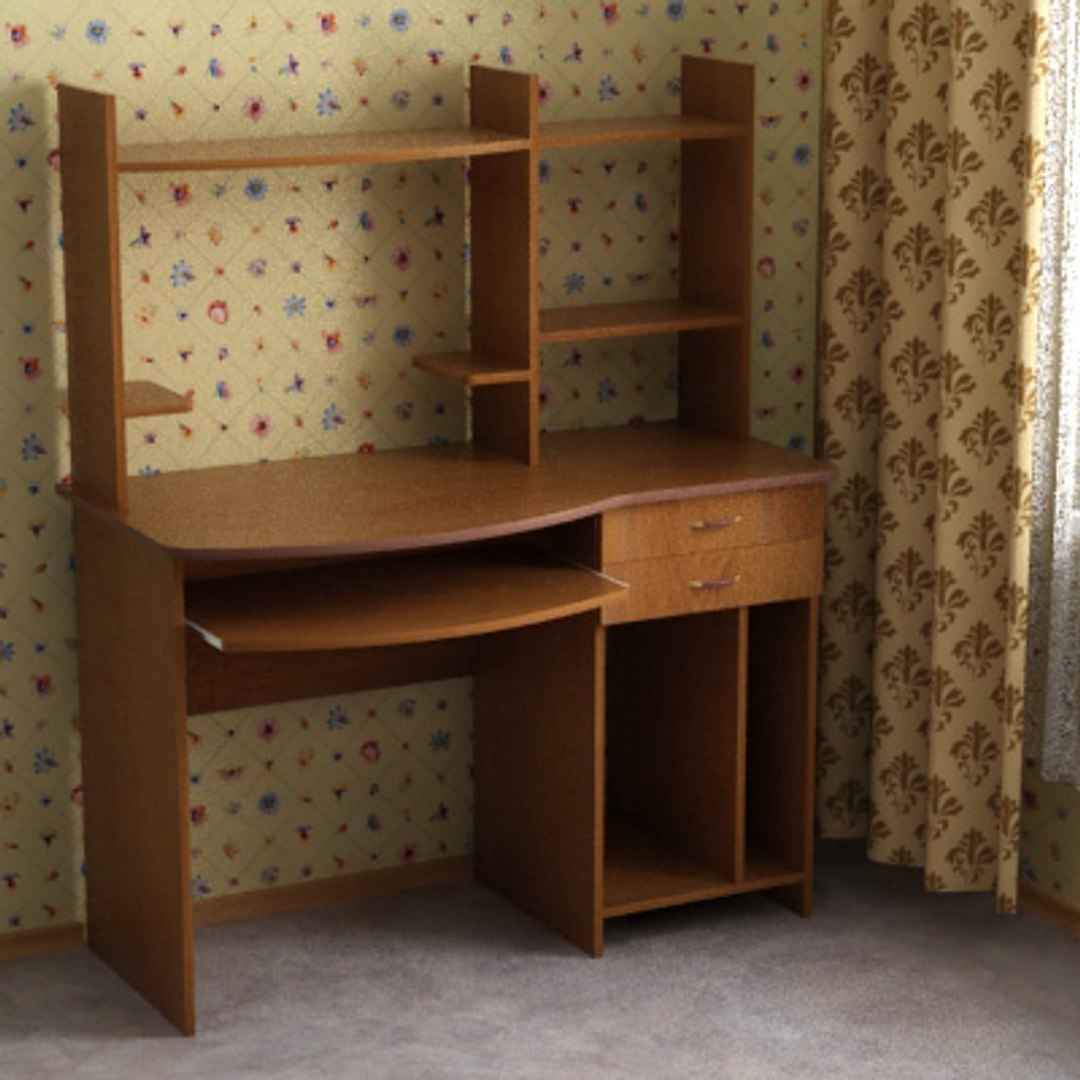 computer desk 3d max