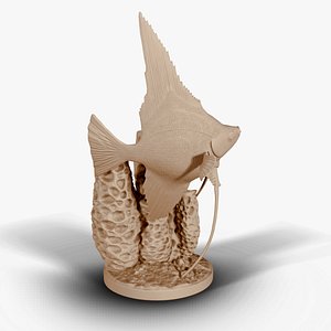 3D Pterophyllum Scalare for 3d print pen holder