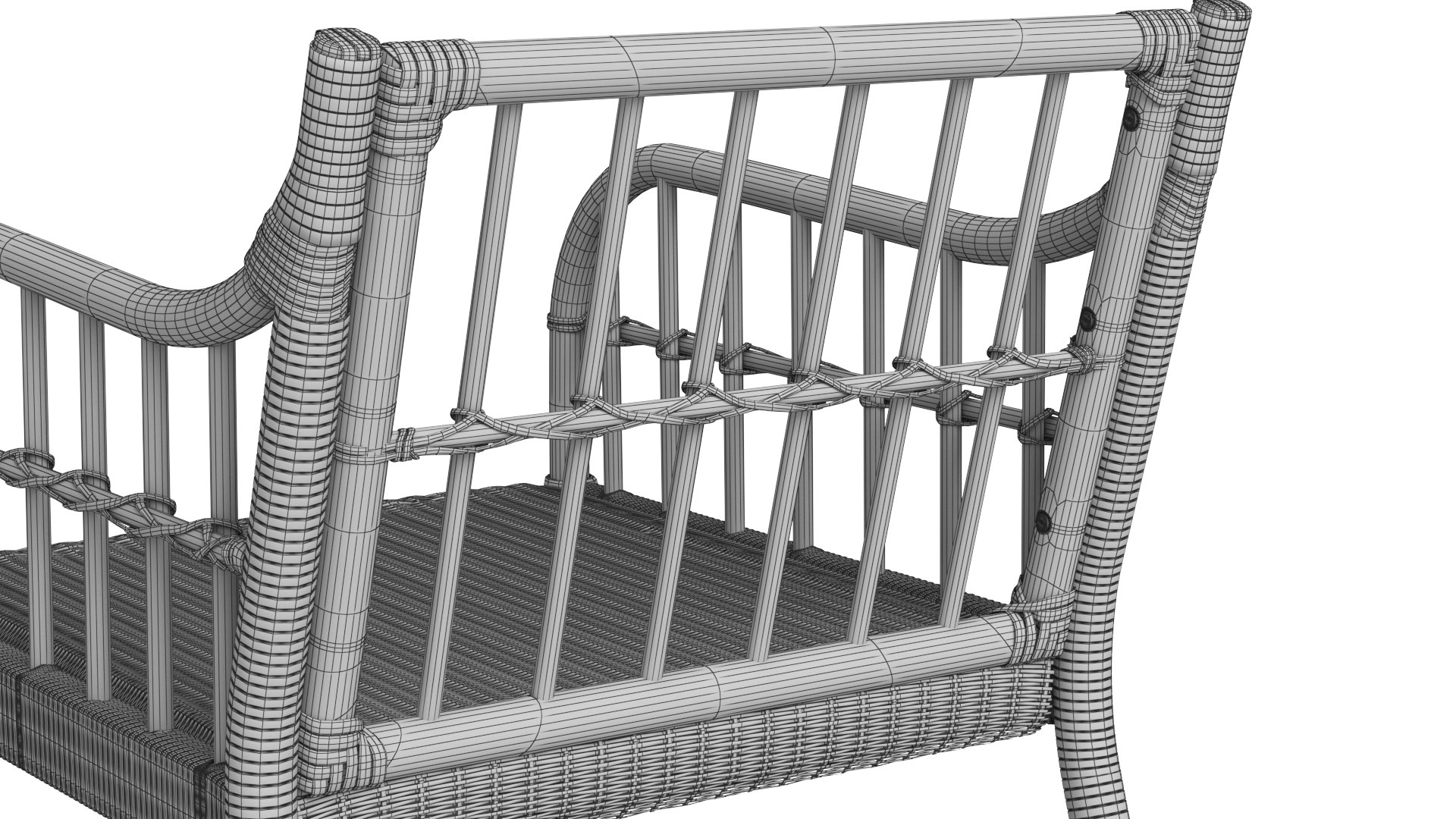 3D IKEA Holmsta Rattan Armchair TurboSquid 2128202