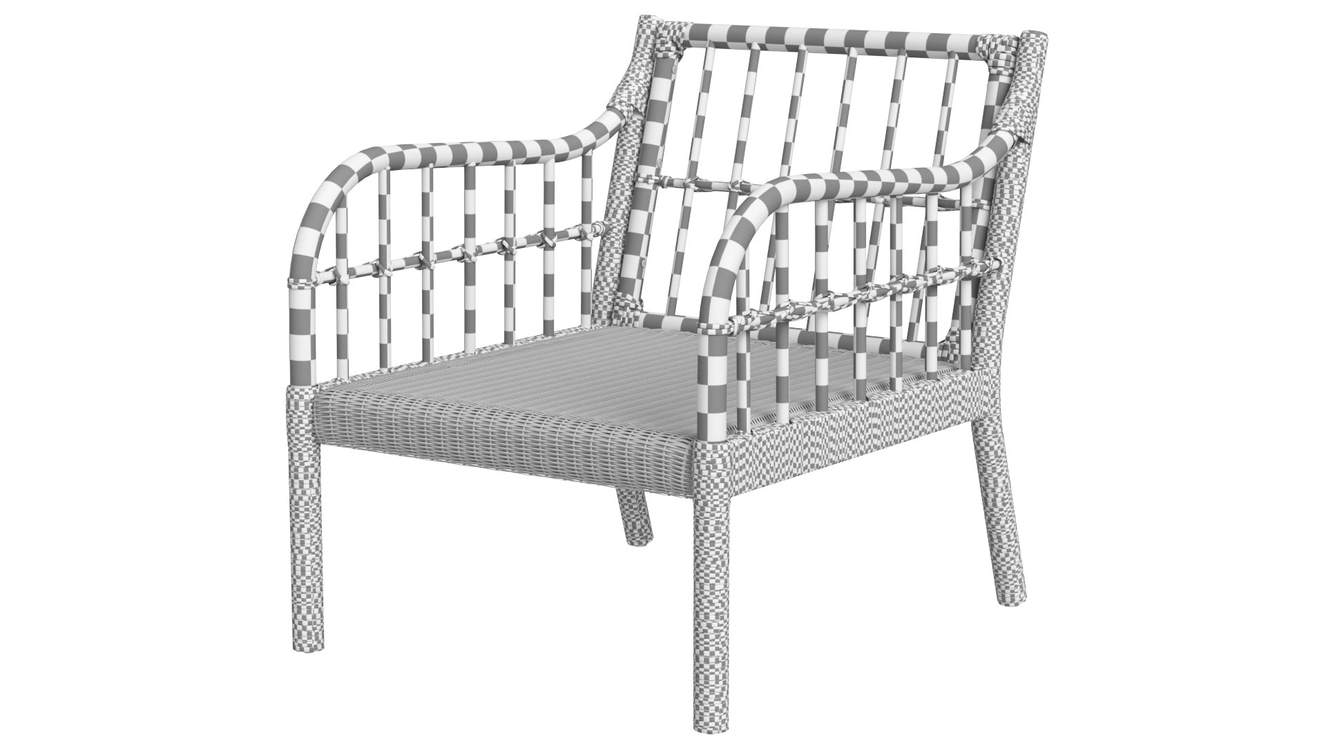 3D IKEA Holmsta Rattan Armchair TurboSquid 2128202