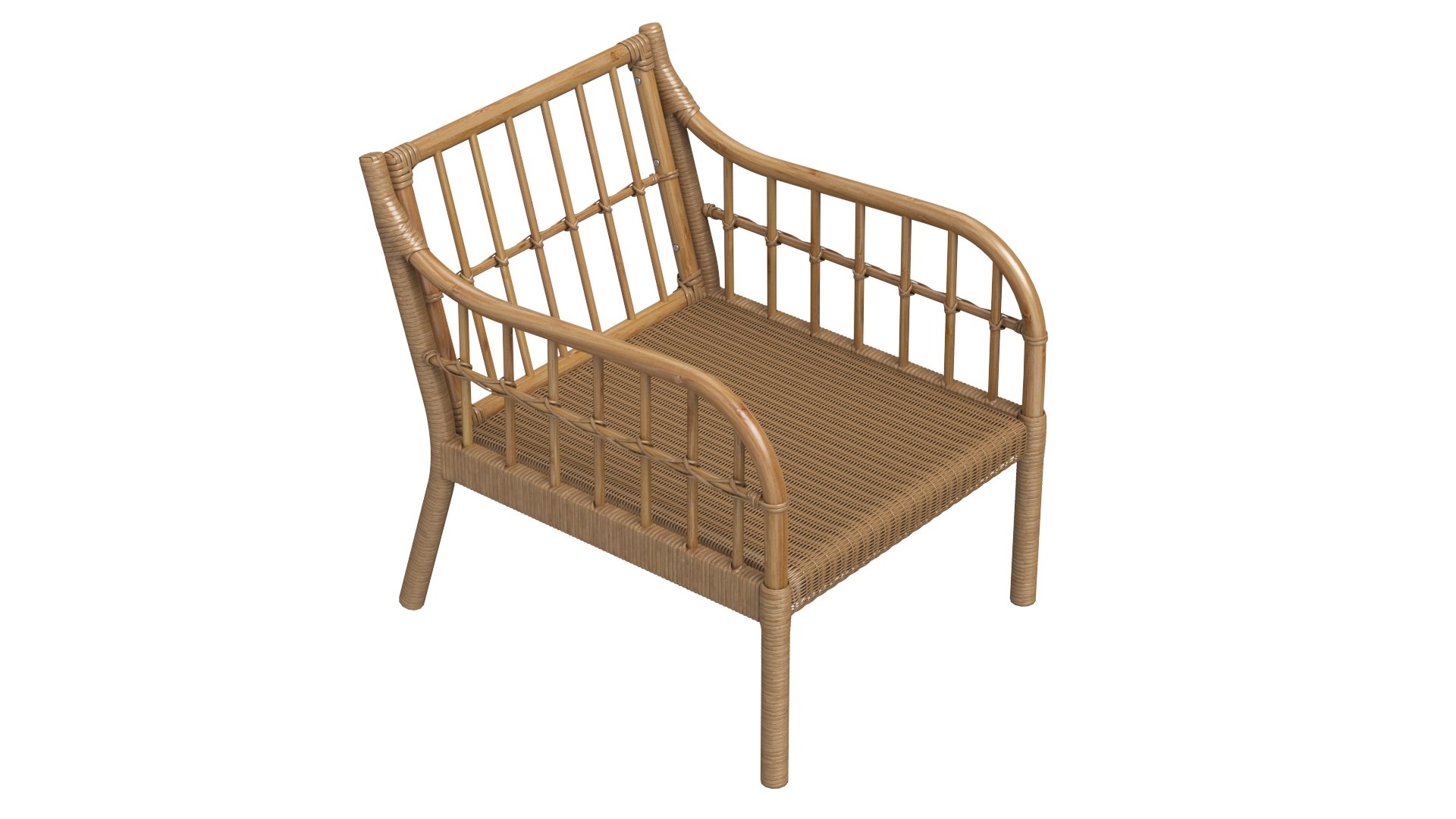 3D IKEA Holmsta Rattan Armchair TurboSquid 2128202