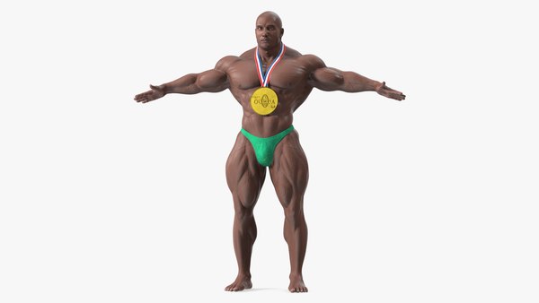 Afroamerikanischer Bodybuilder Mann T-Pose 3D-Modell - TurboSquid 2047595