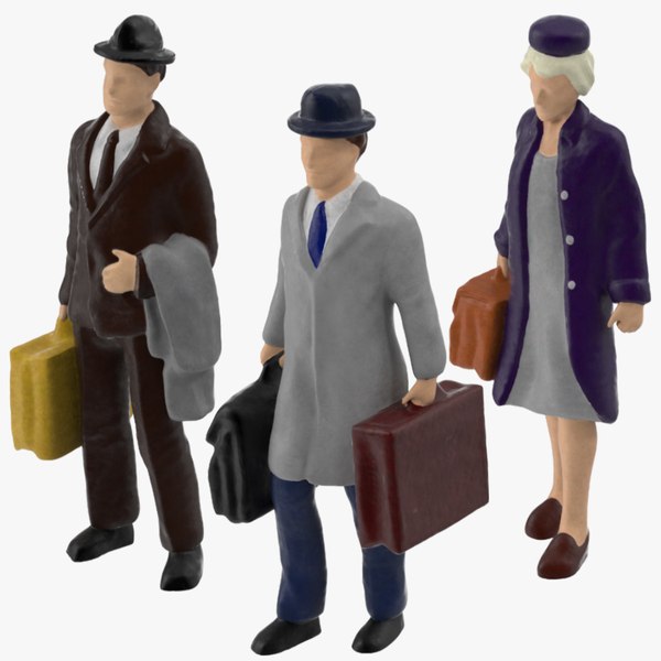 3d model of miniatures travelers