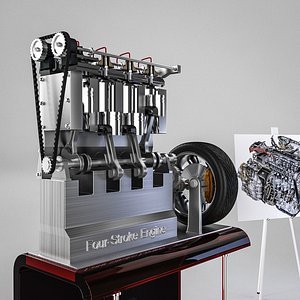 Four-Stroke Engine Animeted Rig