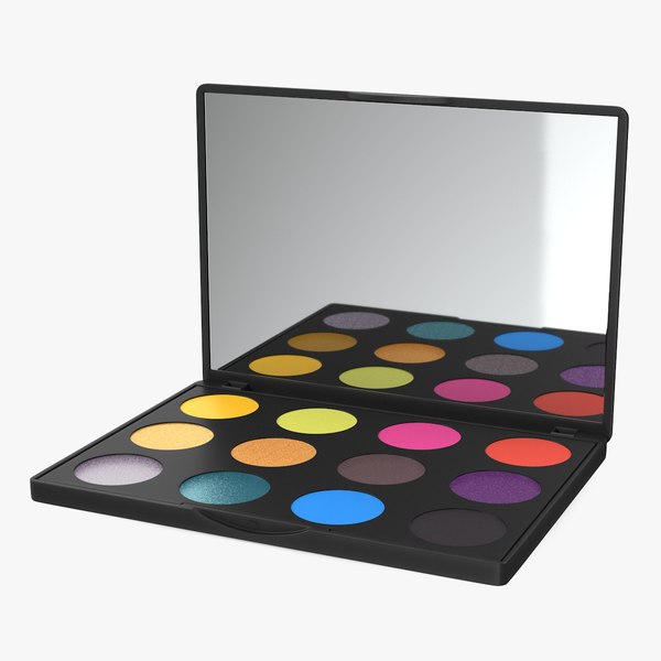3D Colorful Eyeshadow Palette with Mirror TurboSquid 1828131