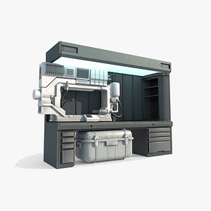 3D Future Sci Fi Equipment Maintenance Platform
