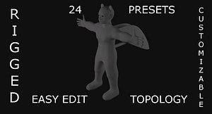 PRO 3D MODELER A. B. C. (Adjustable Bipedal Character - base )