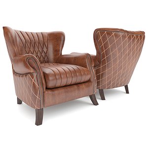3D armchair vintage country