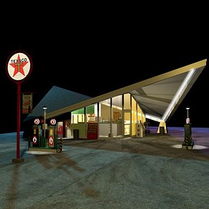Hyperbolic Paraboloid Gas Station 1958 01