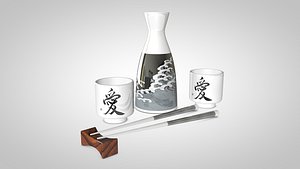 Chopsticks Sake Set