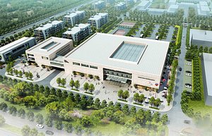 3D Civic Center Exterior - Service Building Campus