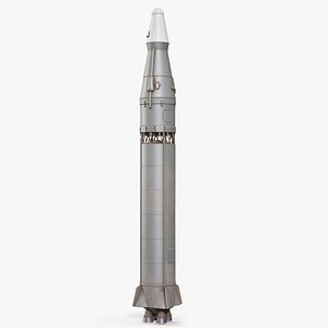 R-9A Desna Ballistic Missile 3D model