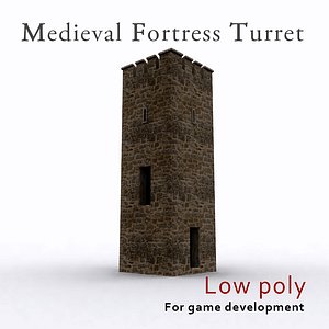 3d model medieval fortress turret