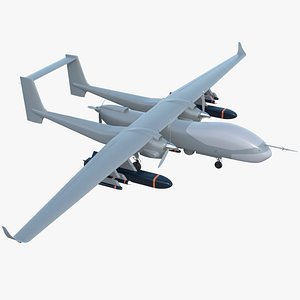 3D Twin-Boom Unmanned Combat Aerial Vehicle